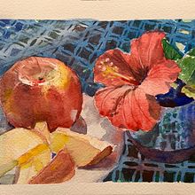 Painting an outdoor Still Life - Watercolor Demo. Un proyecto de Bellas Artes, Pintura y Pintura a la acuarela de Gabriel Ramos - 24.05.2020