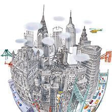 Embrace - MTA Poster - New York . Un proyecto de Ilustración arquitectónica, Ilustración tradicional y Diseño de carteles de Carlo Stanga - 25.05.2020