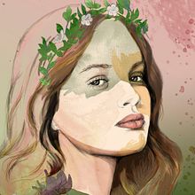 Mi Proyecto del curso: Dafne. Digital Illustration, Traditional illustration, Watercolor Painting, Portrait Drawing, and Digital Drawing project by myriam.aires - 05.24.2020