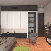 Diseño interior propuesto de habitación de hotel. Un proyecto de Diseño de interiores de Lupita Garza Bolón - 26.05.2020