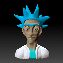 Modelatge Rick 3D amb Zbrush. Projekt z dziedziny 3D użytkownika Laia Mestre Sevé - 26.05.2020