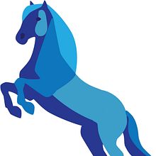 Caballo azul. Graphic Design project by btrizg - 05.26.2020