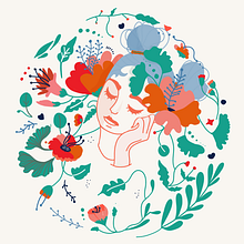 Mi Proyecto del curso: Retrato ilustrado con elementos botánicos. Botanical Illustration project by kathesolano27 - 05.27.2020