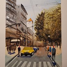 Paisajes urbanos en acuarela - Toño Calero. Projekt z dziedziny  R, sunek,  R, sunek art, st, czn i Malowanie akwarelą użytkownika Toño Calero - 27.05.2020