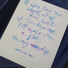 Mi Proyecto del curso: Caligrafía itálica con brush pen. Projekt z dziedziny  użytkownika Luisa Villanueva - 22.05.2020