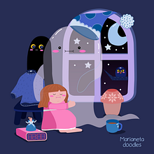 Mi Proyecto del curso: La Visita de los Monstruos Nocturnos . Creativit, Digital Drawing, Graphic Design, Traditional illustration, Children's Illustration, and Vector Illustration project by Mariana Ramírez de Pascual - 05.27.2020
