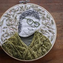 me. My project in Creation of Embroidered Portraits course. Arts, and Crafts project by trudy.knibbs - 05.30.2020