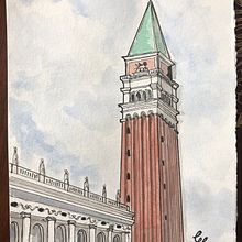 Campanile di San Marco . Lukisan Cat Air proyek oleh giovannaclang - 05.28.2020