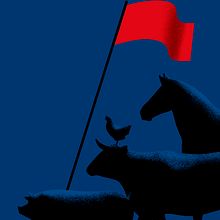 Covering Covers 2: "Animal Farm". Editorial Design, Graphic Design, Traditional illustration, and 2D Animation project by Mateu Aguilella - 05.10.2020