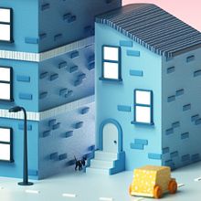 Buildings. 3D, Art Direction, 3D Design, Traditional illustration, and 3D Modeling project by Ana Porta - 05.29.2020
