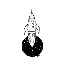 Rocket Man. Un proyecto de Ilustración tradicional, Ilustración con tinta e Ilustración digital de Román Cholbi - 06.04.2017