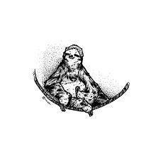 Oso Perezoso. Un proyecto de Ilustración tradicional, Ilustración con tinta e Ilustración digital de Román Cholbi - 26.10.2018