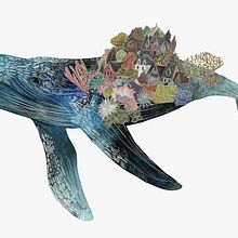 Whale. Un proyecto de Ilustración infantil, Ilustración digital e Ilustración tradicional de Claire Peters - 29.05.2020