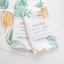 "Seeds of Porto" tea towels collection. Printing, and Pattern Design project by Marta Afonso - 05.29.2019