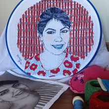 Retrato da minha filha na quarentena. Un proyecto de Bordado de Marilucia Guilen - 29.05.2020