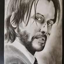 Proyecto Final: "John Wick" Retrato realista con lápiz de grafito . Pencil Drawing project by jack de la cruz - 05.30.2020