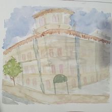 Mi Proyecto del curso: Dibujo arquitectónico con acuarela y tinta. Un progetto di Architettura di Silvia Victoria Cristina Acuña Angulo - 26.06.2020
