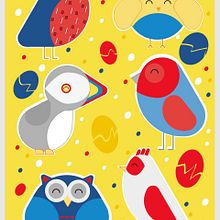 Triangle Birds . Traditional illustration, Children's Illustration, and Vector Illustration project by Aixsa Montoya Bregantes - 05.30.2020