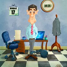 Empleado del Mes. Projekt z dziedziny R, sunek c, frow, Projektowanie postaci, Ilustracja c i frowa użytkownika Henry Cuero Álvarez - 31.05.2020