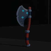 Hacha LowPoly. 3D Animation, Game Development, and 3D Modeling project by Alejandro Alvarado Loria - 05.31.2020