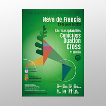 Cartel Duatlon-Cross Nava de Francia. Un proyecto de Diseño de carteles de Juan José Díaz Len - 31.05.2020