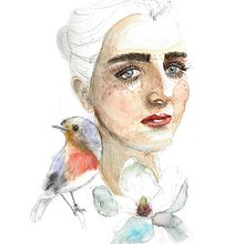 My project in Illustrated Portrait in Watercolor course. Graphic Design, and Traditional illustration project by ingridmaxwell - 06.01.2020