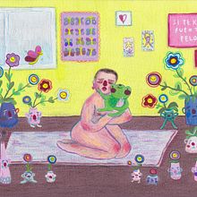 Estoy estando. Un progetto di Belle arti, Character design, Illustrazione tradizionale, Pittura e Sketchbook di Lili Algo - 01.06.2020