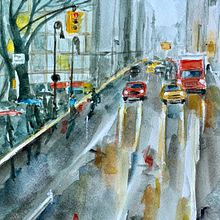 My project in Urban Landscapes in Watercolor course. Desenho artístico projeto de brigservel - 09.08.2020