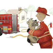 Illustration for a story about a dog. Traditional illustration project by Coleen Lochabay - 07.31.2022