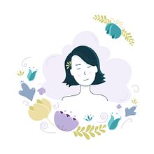 Mi Proyecto del curso: Retrato ilustrado con elementos botánicos. Traditional illustration project by Claudia Valencia - 06.02.2020