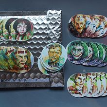 Stickers Cinéfilas. Ink Illustration project by Sofía Moreno Domínguez - 07.03.2017