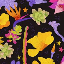 Flora of California, a Flat Illustration Project. Een project van  Botanische illustratie, Digitale illustratie y Traditionele illustratie van baviguier - 03.06.2020
