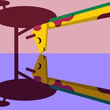 Ilustración Geométrica: Jirafas.. Un progetto di Graphic design di Alejandro Pérez Garijo - 03.06.2020