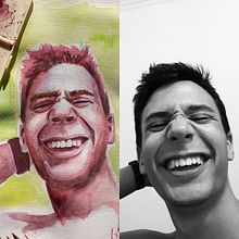 Meu projeto do curso: Retrato artístico em aquarela. Artistic Drawing, Portrait Drawing, and Watercolor Painting project by Maria Clara Barduco Felix - 06.03.2020