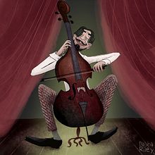 The Cellist. Un proyecto de Ilustración tradicional de Dasha Riley - 02.06.2020