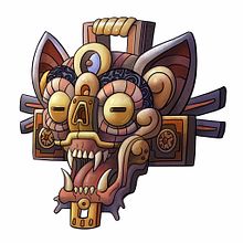 Mascarones Prehispánicos. Een project van Tekening met potlood, Digitale tekening, Traditionele illustratie y  Illustratie met inkt van Dracko Velasco - 05.05.2019