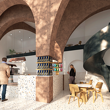 Coffee Place in Ankara. Projekt z dziedziny 3D,  Architektura, Architektura wnętrz,  R, sunek architektoniczn i Dekoracja wnętrz użytkownika Cosmorama Visuals - 04.06.2020