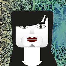 My project in Minimalist Geometric Portrait course. Traditional illustration project by Dimitra Kountiou - 06.04.2020