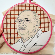 Projeto do curso: Criação de retratos bordados. Fine Arts, and Embroider project by Gabriela Lopes - 06.04.2020