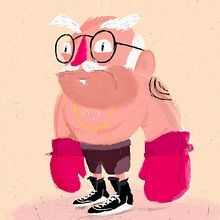 Abuelos Deportistas. Traditional illustration project by Hgo Bridge - 06.05.2020