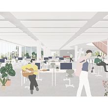 home office / office home. Architectural Illustration, and Digital Illustration project by Anna Yancheva - 06.06.2020