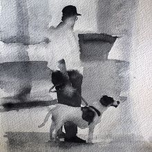 B&W Watercolor Figures. Watercolor Painting project by João Paulo de Carvalho - 06.06.2020