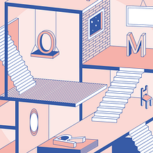 Amor isométrico. Design, and Traditional illustration project by Gisele Murias - 06.07.2020