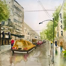 Mi Proyecto del curso: Paisajes urbanos en acuarela. Architecture, and Watercolor Painting project by amroldan94 - 06.07.2020