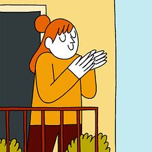 Aplausos en Cuarentena. Projekt z dziedziny  Animacja, Animacje 2D, Trad, c i jna ilustracja użytkownika edmonestudio - 05.04.2020