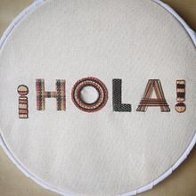 Mi Proyecto del curso: Letras bordadas: el hilo como herramienta gráfica. Embroider project by Clara Perez Sedano - 06.07.2020