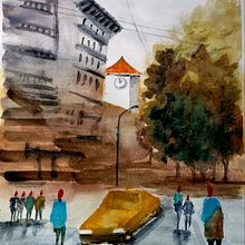 Mi Proyecto del curso: Paisajes urbanos en acuarela Ein Projekt aus dem Bereich Aquarellmalerei von Nohora Garzon - 07.06.2020