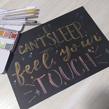 Canción: The Weeknd-Blinding lights. Calligraph, Writing, Lettering, Watercolor Painting, T, and pograph project by Arantxa - 06.07.2020