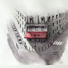 My project in Architectural Sketching with Watercolor and Ink course. Artistic Drawing project by svencsulzer - 06.08.2020