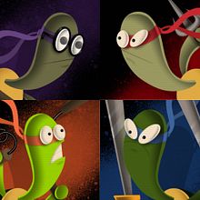 Ninja Turtles . Digital Drawing, Character Design, Traditional illustration, and Digital Illustration project by J.FRAMES BOND - 06.08.2020
